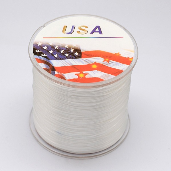 

PandaHall Flat Elastic Crystal String, Elastic Beading Thread, for Stretch Bracelet Making, White, 0.6mm, about 328.08 yards(300m)/roll...