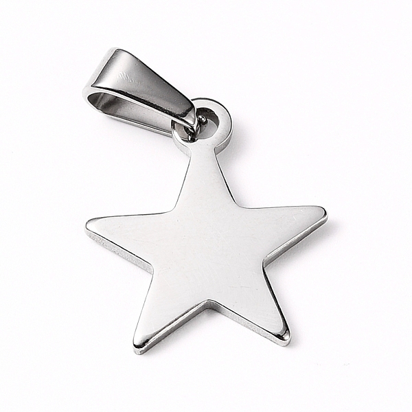 

PandaHall 304 Stainless Steel Pendants, Star, Stainless Steel Color, 19.5x16.5x2mm, Hole: 8x3mm 304 Stainless Steel Star