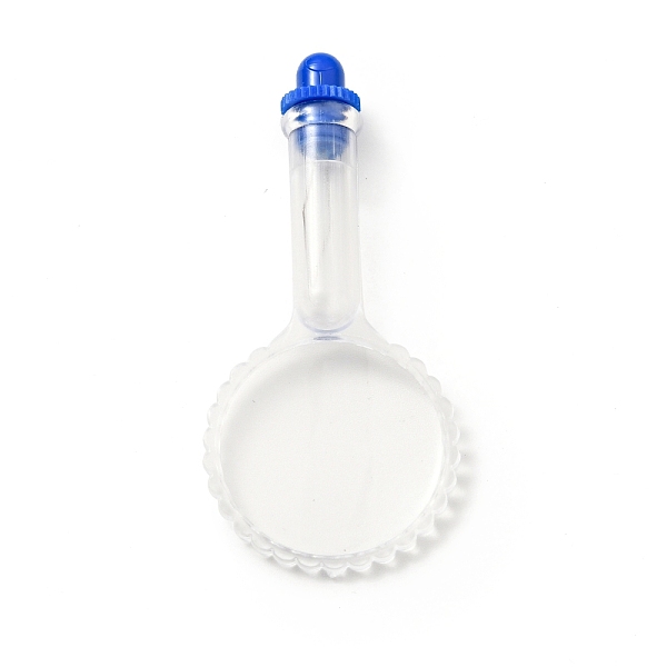 

PandaHall Steel Sewing Needle Devices Threader, Thread Guide Tool, with Plastic Magnifying Glass, Clear, 65x30x10mm Plastic Clear