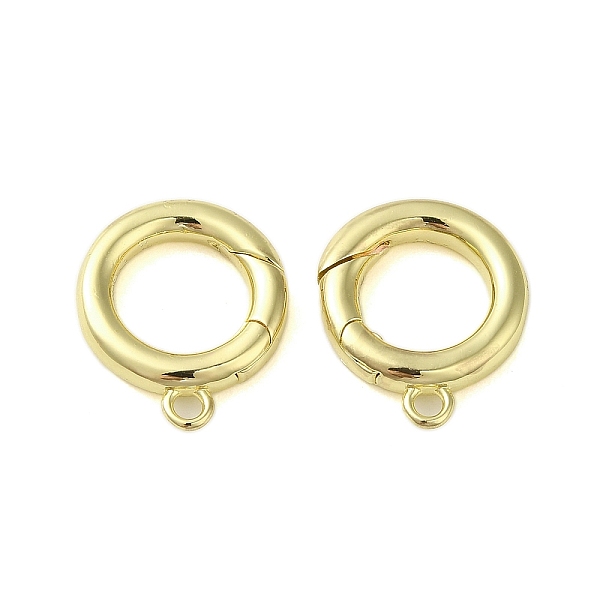 

PandaHall Brass Spring Gate Rings, Rings, Golden, 16x13x2.5mm, Hole: 1.6mm Brass