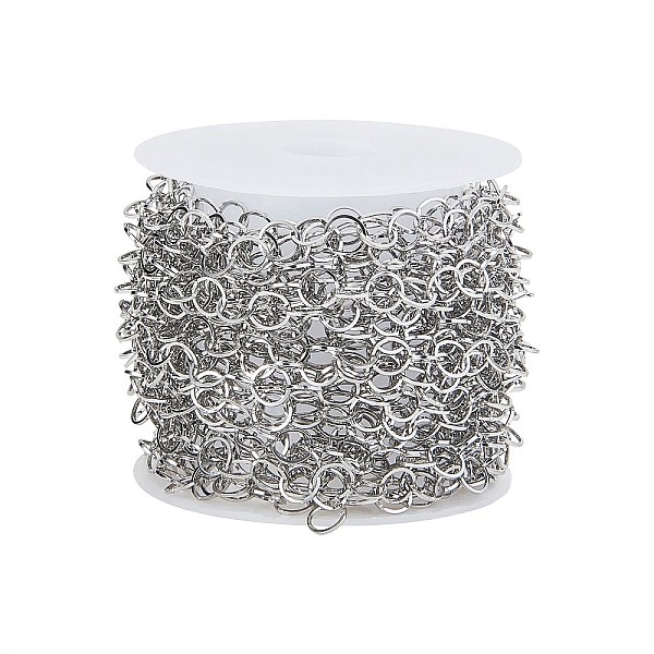 

PandaHall Handmade 304 Stainless Steel Rolo Chains, Belcher Chain, Soldered, with Spool, Stainless Steel Color, 5x0.3mm, 5mm/roll 304...