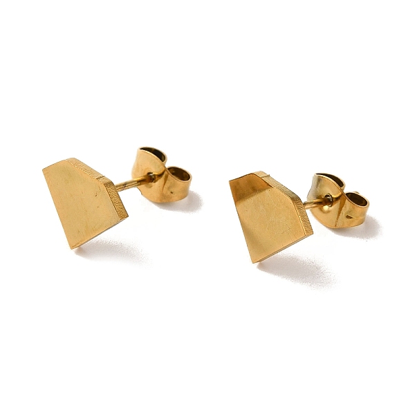 

PandaHall Vacuum Plating 304 Stainless Steel Stud Earrings, Plain Diamond Shape, Golden, 8.5x10.5mm 304 Stainless Steel Diamond
