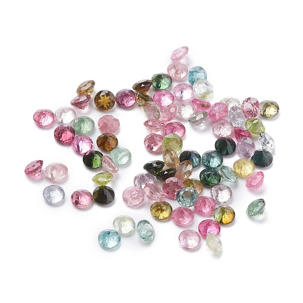 

PandaHall Faceted Natural Tourmaline Cabochons, Pointed Back, Diamond Shape, 3x2mm Tourmaline Diamond