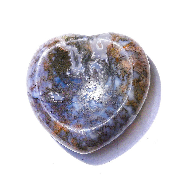 

PandaHall Natural Indian Agate Heart Worry Stone for Reiki Balancing, Home Display Decorations, 30x8mm Indian Agate Heart