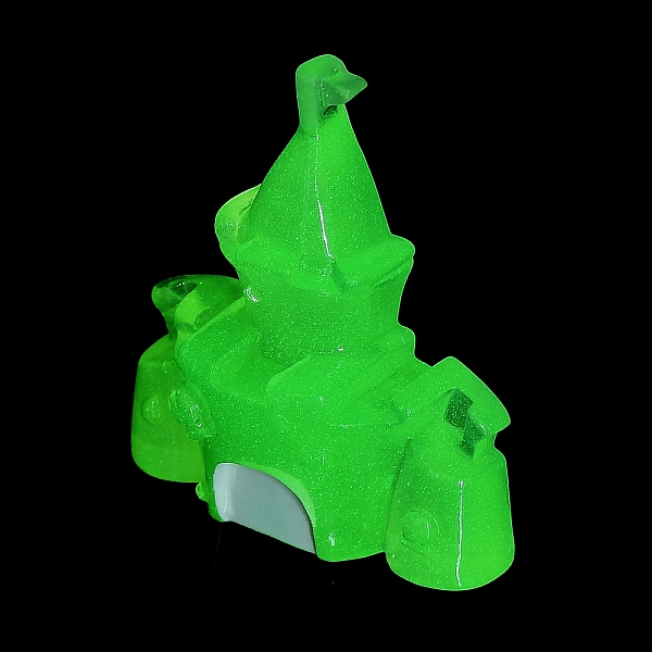 

PandaHall Luminous Resin Cabochons, Glow in the Dark, Castle, Green Yellow, 37x33x12.5mm Resin Castle