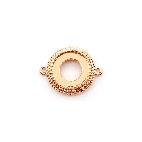 

PandaHall Brass Cabochon Connector Settings, Flat Round, Light Gold, Tray: 10.4mm, 17.5x14x2.5mm, Hole: 1mm Brass Flat Round