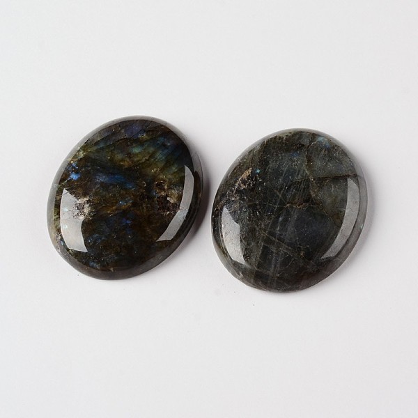 

PandaHall Natural Labradorite Gemstone Oval Cabochons, Grade AB, 18x13x5mm Labradorite Oval