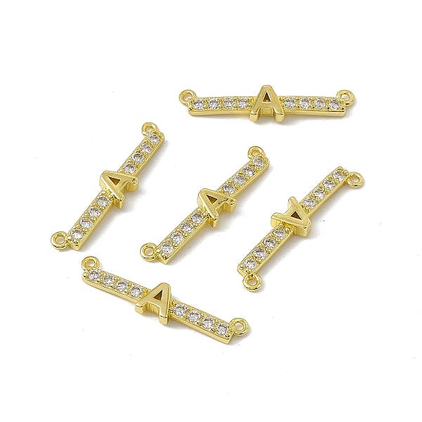 

PandaHall Rack Plating Brass Micro Pave Clear Cubic Zirconia Connector Charms, Real 18K Gold Plated, Long-Lasting Plated, Cadmium Free &...