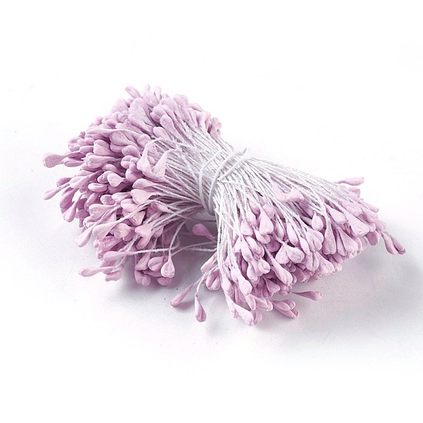 

PandaHall Eco-Friendly Matte Limestone Flower Core, Plum, 58~62x3~4.5mm, about 400~500pcs/Bundle Gesso Purple