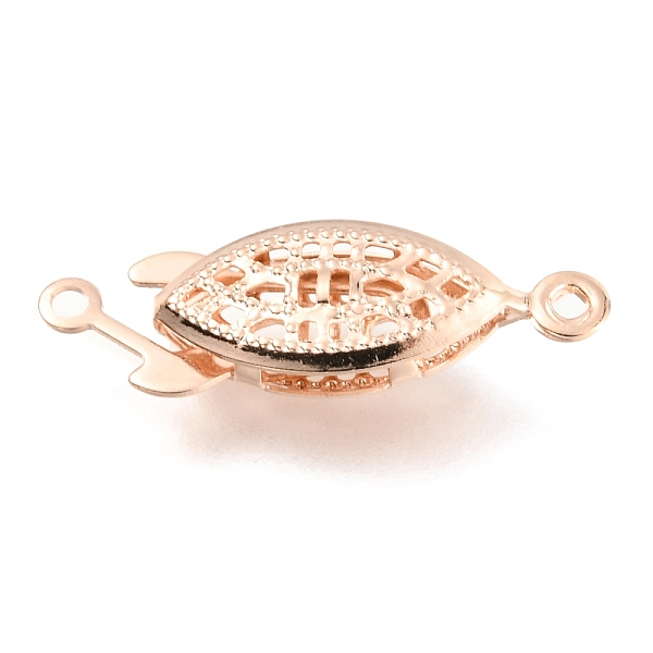 

PandaHall 304 Stainless Steel Box Clasps, Multi-Strand Clasps, Horse Eye, Rose Gold, 21.5x7x4mm, Hole: 1.2mm 304 Stainless Steel Horse Eye
