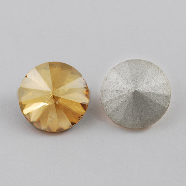

PandaHall Glass Pointed Back Rhinestone, Rivoli Rhinestone, Back Plated, Cone, Wheat, 10x5mm Glass Rhinestone Cone Orange