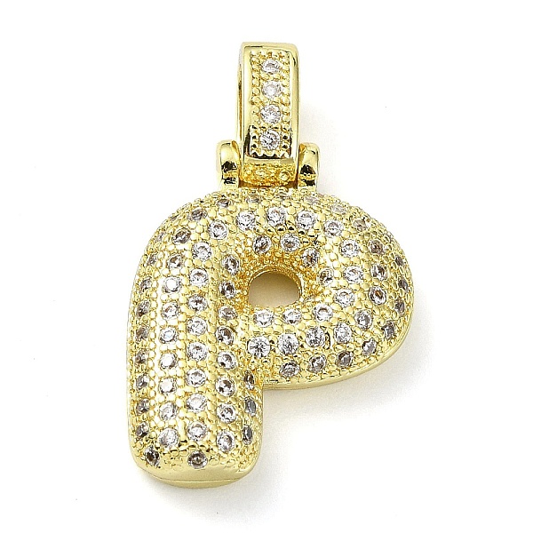 

PandaHall Brass Micro Pave Clear Cubic Zirconia Pendants, Real 18K Gold Plated, Letter P, 28mm, Hole: 4.8x3.5mm, Pendant: 22x16.5x5mm...
