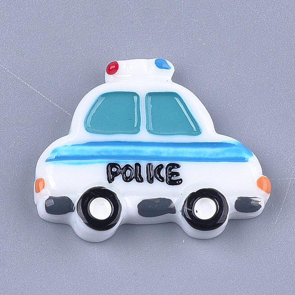 

PandaHall Resin Cabochons, Police Car, White, 24x29.5x5mm Resin Vehicle White