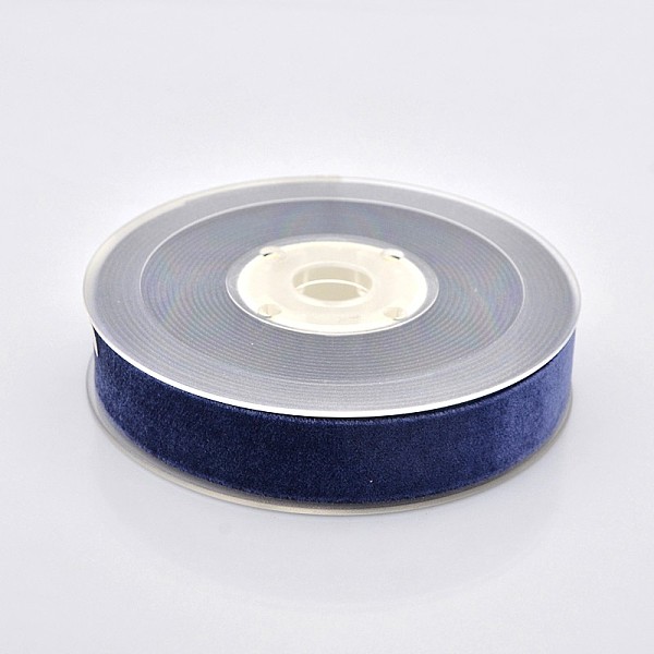 

PandaHall Polyester Velvet Ribbon for Gift Packing and Festival Decoration, Midnight Blue, 3/4 inch(19mm), about 25yards/roll(22.86m/roll)...