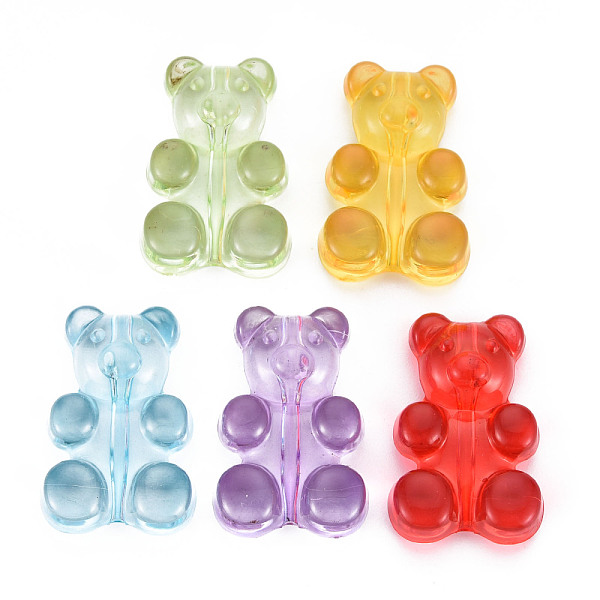 

PandaHall Transparent Acrylic Beads, Bear, Mixed Color, 29x19x8mm, Hole: 1.6mm Acrylic Bear Multicolor