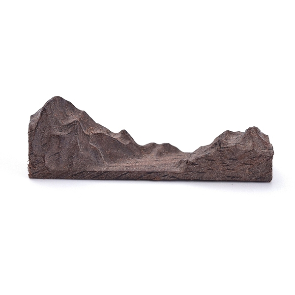 

PandaHall Unfinished Sandalwood Mountain, for DIY Epoxy Resin, UV Resin Jewelry Decoration Making, Coffee, 40x9x12mm Wood Others Brown