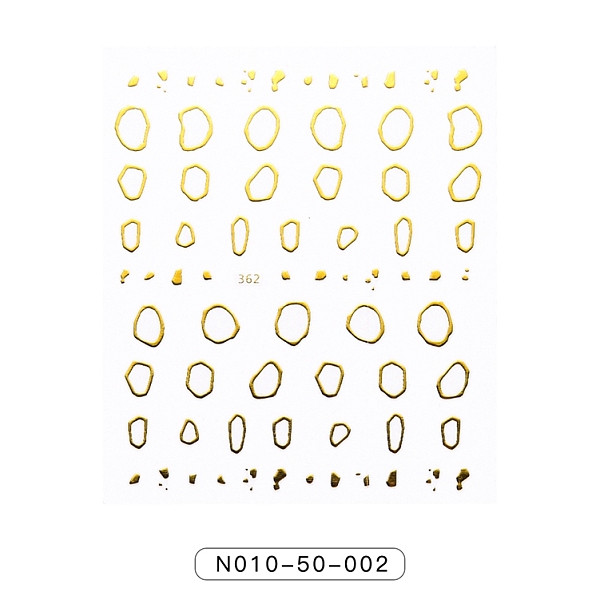 

PandaHall Gold Stamping Nail Art Stickers, Self-Adhesive, for Nail Tips Decorations, Geometric Pattern, 90x77mm Paper Others