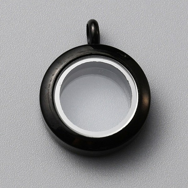 

PandaHall 304 Stainless Steel Locket Pendants, with Glass, DIY Accessories for Jewelry Pendant Making, Flat Round Charm, Electrophoresis...