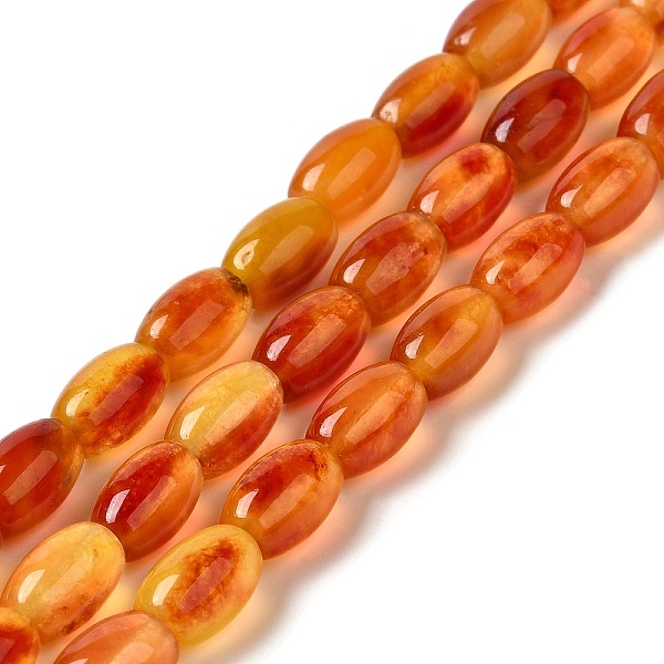 

PandaHall Natural Dyed White Jade Beads Strands, Oval, Dark Orange, 11.5~12x7.5~8mm, Hole: 0.8mm, about 29~32pcs/strand, 12.99''~15.16''...