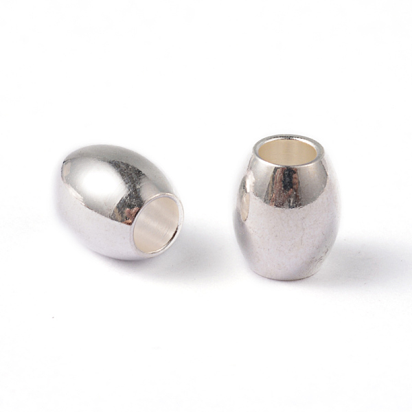 

PandaHall Oval 202 Stainless Steel Beads, Silver Color Plated, 7x6mm, Hole: 3mm 202 Stainless Steel Oval