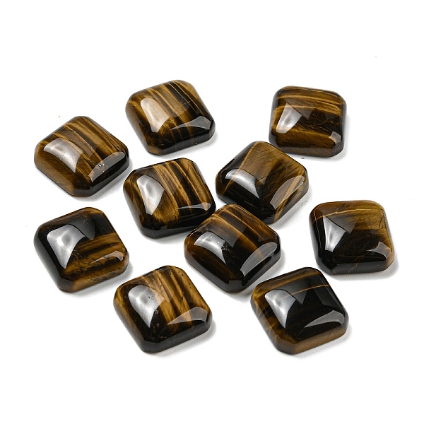 

PandaHall Natural Tiger Eye Cabochons, Square, 13x13x5mm Tiger Eye Square