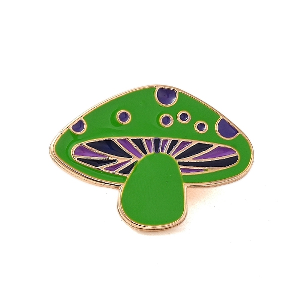 

PandaHall Enamel Pins, Alloy Brooches for Backpack Clothes, Mushroom, Sea Green, 21x29x2mm Alloy+Enamel Mushroom