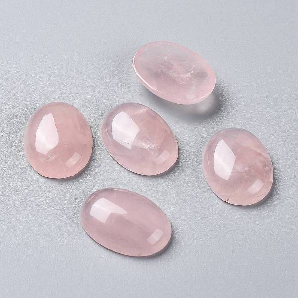 

PandaHall Natural Rose Quartz Cabochons, Oval, 24~25x17~18x6~7mm Rose Quartz Oval