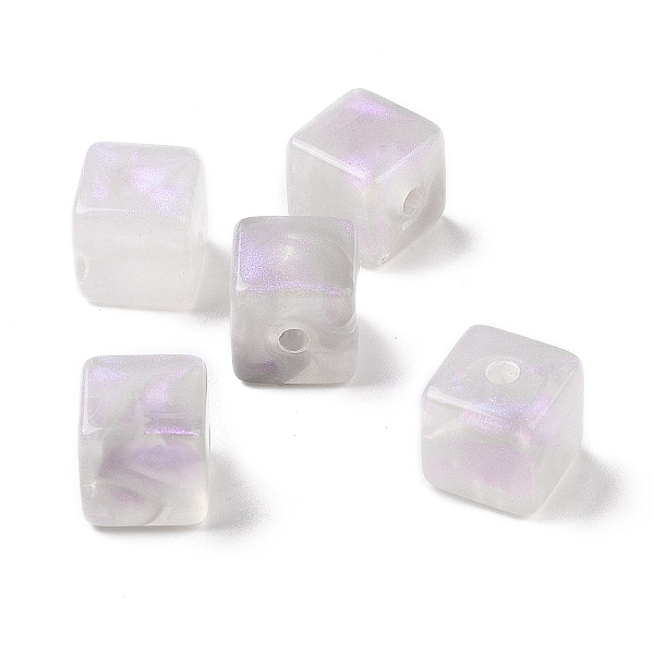

PandaHall Opaque Acrylic Beads, Glitter Beads, Cube, Light Grey, 13x13.5x13.5mm, Hole: 3mm, 180pcs/500g Acrylic Cube