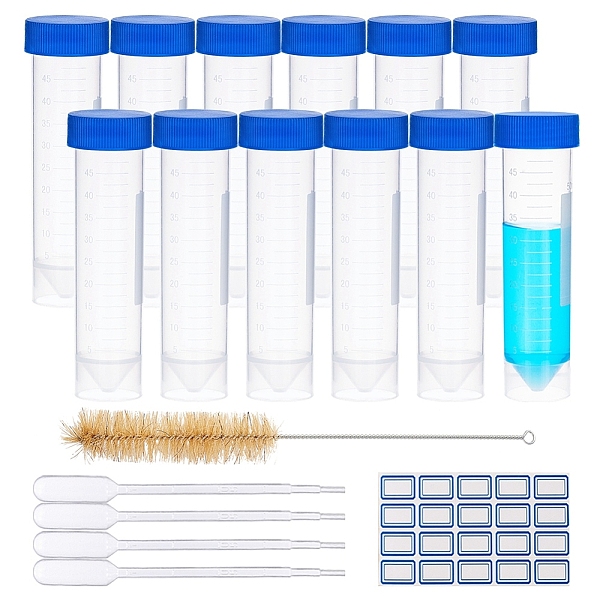 

PandaHall DIY Kit, with Transparent Disposable Plastic Centrifuge Tube, Label Paster, Plastic Pipettes Dropper and Cleaning Brush, Clear...
