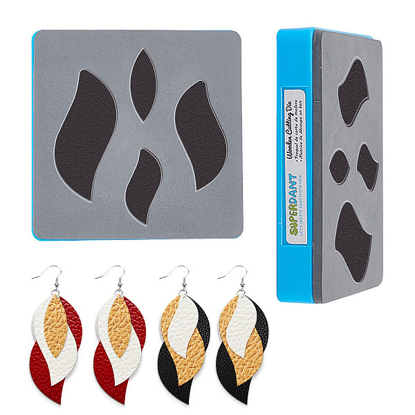 

PandaHall SUPERDANT Leather Cutting Die Layered Earring Wooden Dies Leaf Shape Cutting Machine Leather Jewelry Die Cutter Machine with...