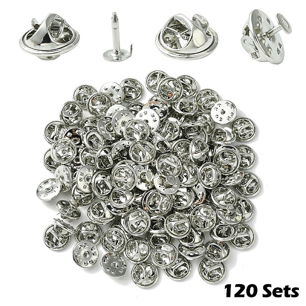120 Sets Iron Lapel Pin Backs