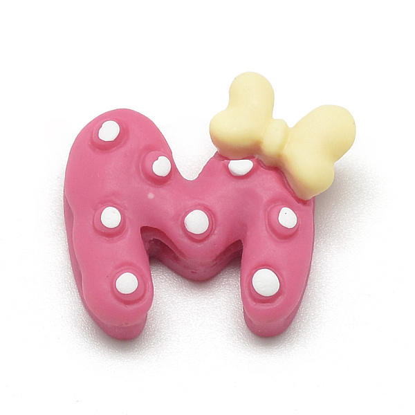 

PandaHall Resin Cabochons, Frosted, Letter M, Light Coral, 20x23x6.5mm Resin Word