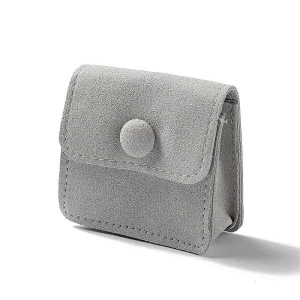 

PandaHall Rectangle Velvet Pouches, with Iron Clasp, Jewelry Storage Bags, for Rings & Necklaces & Bracelet Holders, Silver, 6.2x6x1.1cm...