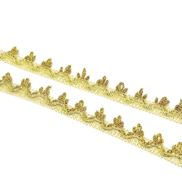 

PandaHall Metallic Braided Lace Trim, Triangle Fringe Decorative Trimming, for Craft Sewing, Garment Accessories, Gold, 3/4 inch(20mm)...