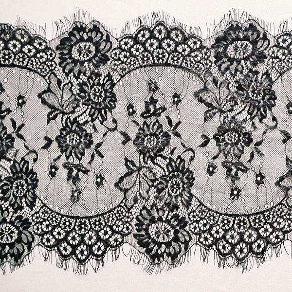 

PandaHall Polyester Lace Table Runners, for Wedding Party Festival Home Tablecloths Decorations, Rectangle, Black, 3000x360mm Polyester...
