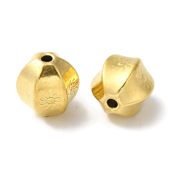 

PandaHall 304 Stainless Steel Beads, Flower with Sun, Golden, 11x10mm, Hole: 1.6mm 304 Stainless Steel Flower