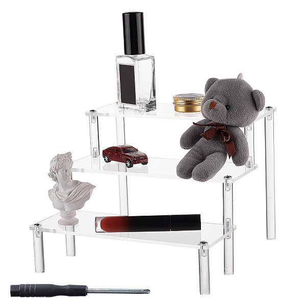 

PandaHall Acrylic Multi-Storey Display Rack, Jewelry Stand, for Creative Jewelry Stand Jewelry Organizer Display Rack, Clear, 20x7.8x0.3cm...