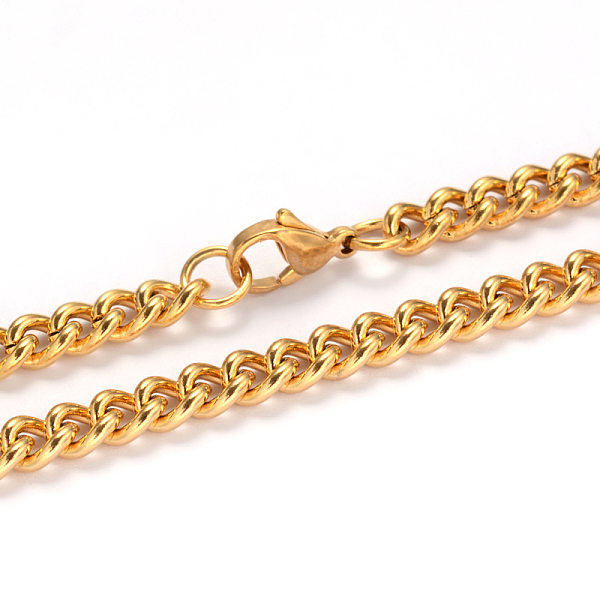

PandaHall 201 Stainless Steel Twisted Chain Curb Chain Necklaces, with Lobster Claw Clasps, Mixed Color, 23.62 inch(60cm), 5mm 201 Stainless...