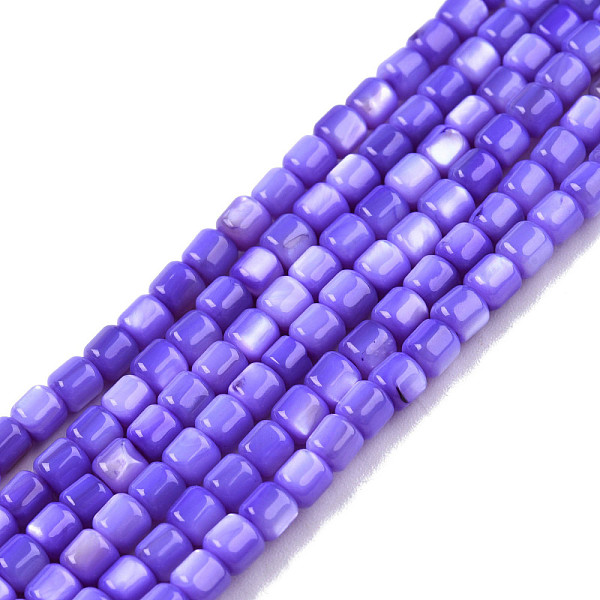 

PandaHall Natural Freshwater Shell Beads Strands, Dyed, Column, Mauve, 3.5x3.5mm, Hole: 0.8mm, about 110~113pcs/strand, 14.69 inch~15.08..., Purple