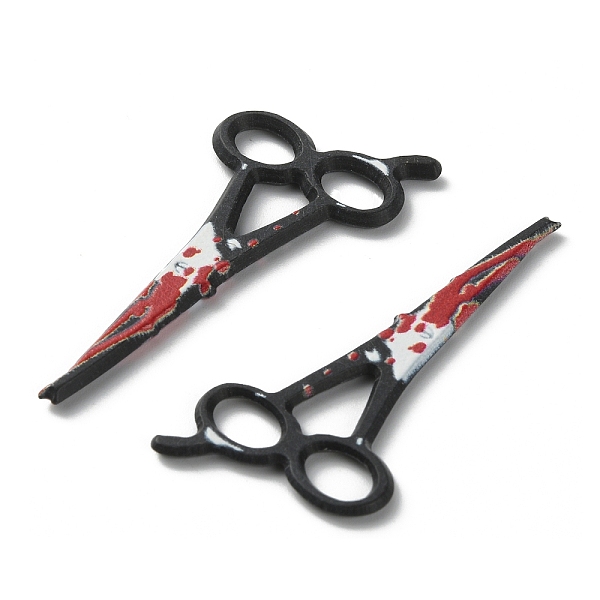 

PandaHall Opaque Resin Halloween Horror Goth Pendants, Bloody Scissor Charm, for Jewelry Earring Making, Scissor Shape, Black, Tool...