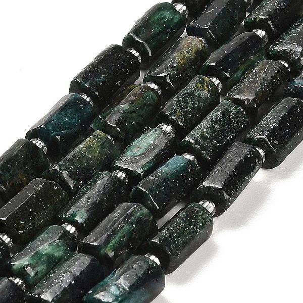

PandaHall Natural Fuchsite Beads Strands, with Seed Beads, Faceted Column, 9~11x6~7.5x6~7.5mm, Hole: 1.2mm, about 30pcs/strand, 15.16~15.55...