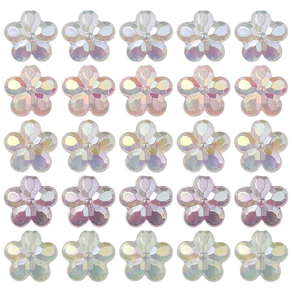 

PandaHall UV Plating Luminous Transparent Acrylic Beads, Glow in The Dark, Flower, Mixed Color, 26x27.5x12.5mm, Hole: 4.5mm Acrylic Flower..., Multicolor