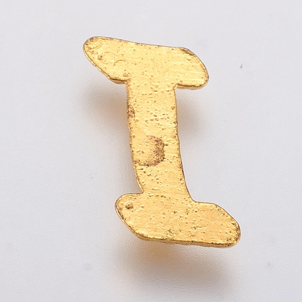 

PandaHall Alloy Cabochons, Letter, Golden, Letter.I, I: 8x4.5x1mm Alloy Letter I