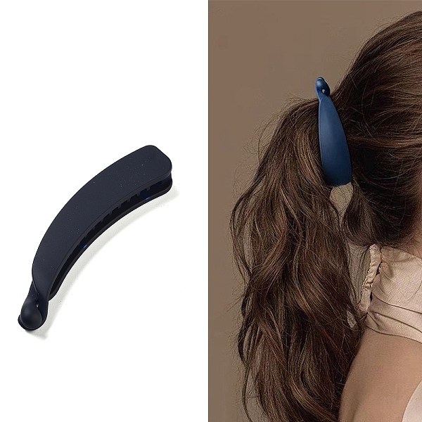 

PandaHall Plastic Banana Hair Clips, Hair Accessories for Women Girl, Prussian Blue, 111x18x12mm Plastic