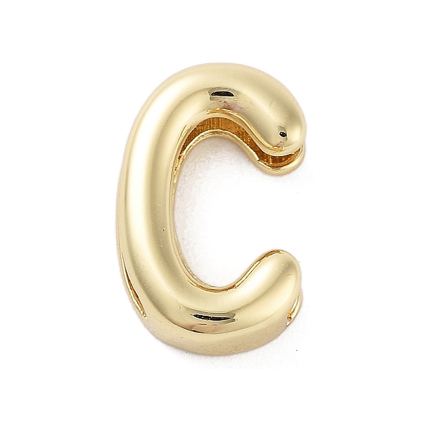 

PandaHall Rack Plating Brass Beads, Cadmium Free & Lead Free, Long-Lasting Plated, Real 18K Gold Plated, Letter C, 14.5x9.5x4.5mm, Hole...