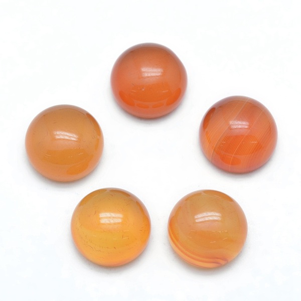 

PandaHall Natural Carnelian Cabochons, Half Round, 10x4~5mm Carnelian Half Round
