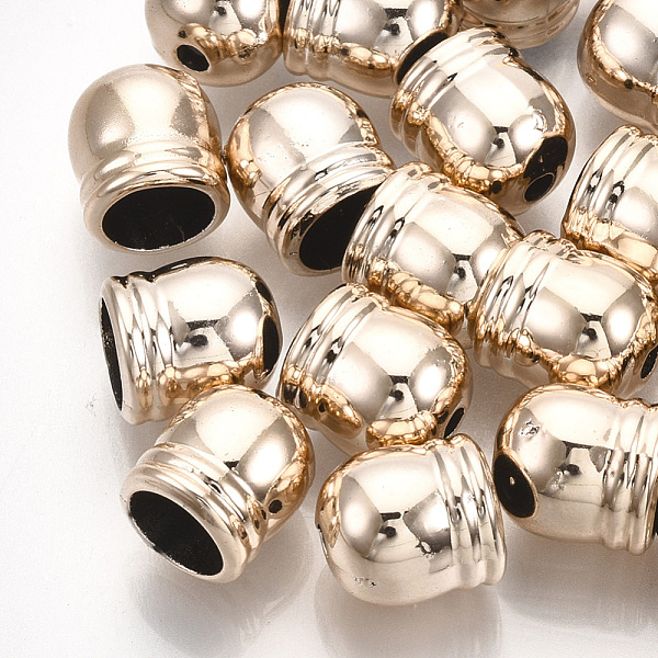 

PandaHall UV Plating ABS Plastic Cord Ends, End Caps, Rose Gold, 9x8mm, Hole: 1.8mm, Inner Diameter: 5.5mm Plastic