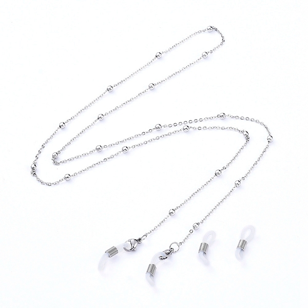 

PandaHall 304 Stainless Steel Eyeglasses Chains, Neck Strap for Eyeglasses and Reading Glasses, with Lobster Claw Clasps and Rubber Loop...