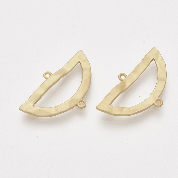 

PandaHall Alloy Links connectors, Half Round, Matte Gold Color, 16.5x27.5x3~3.5mm, Hole: 1~1.2mm Alloy Half Round