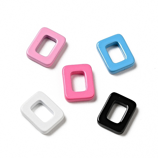 

PandaHall Spray Painted 201 Stainless Steel Linking Rings, Rectangle, Mixed Color, 9.5x7.5x2mm, Inner Diameter: 4x5.5mm 201 Stainless Steel..., Multicolor